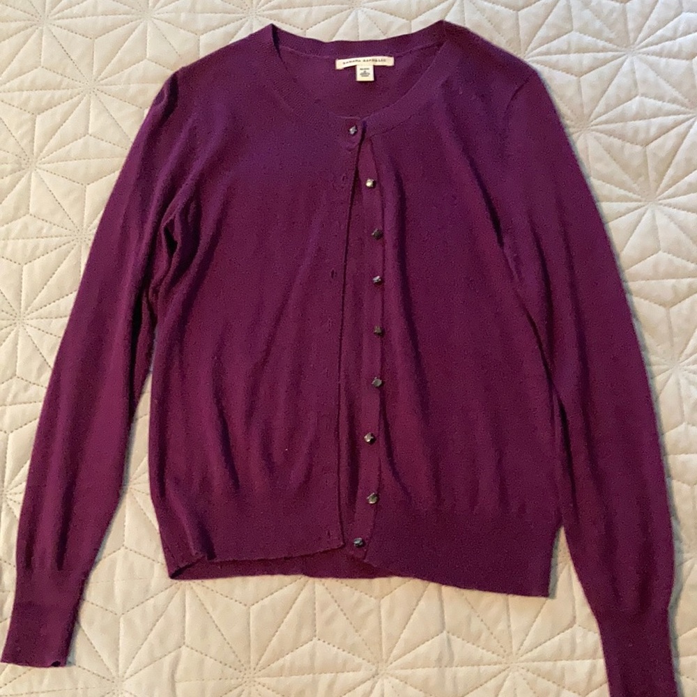 Banana Republic purple cardigan, petite small